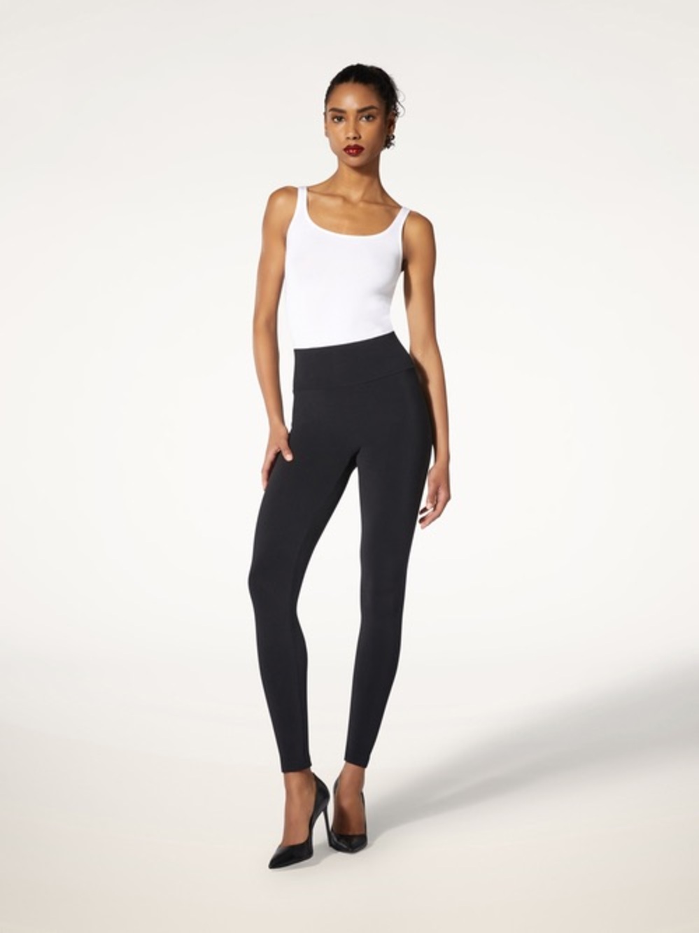 Wolford Black W.O.W. Perfect Fit Seamless Leggings, Black Medium